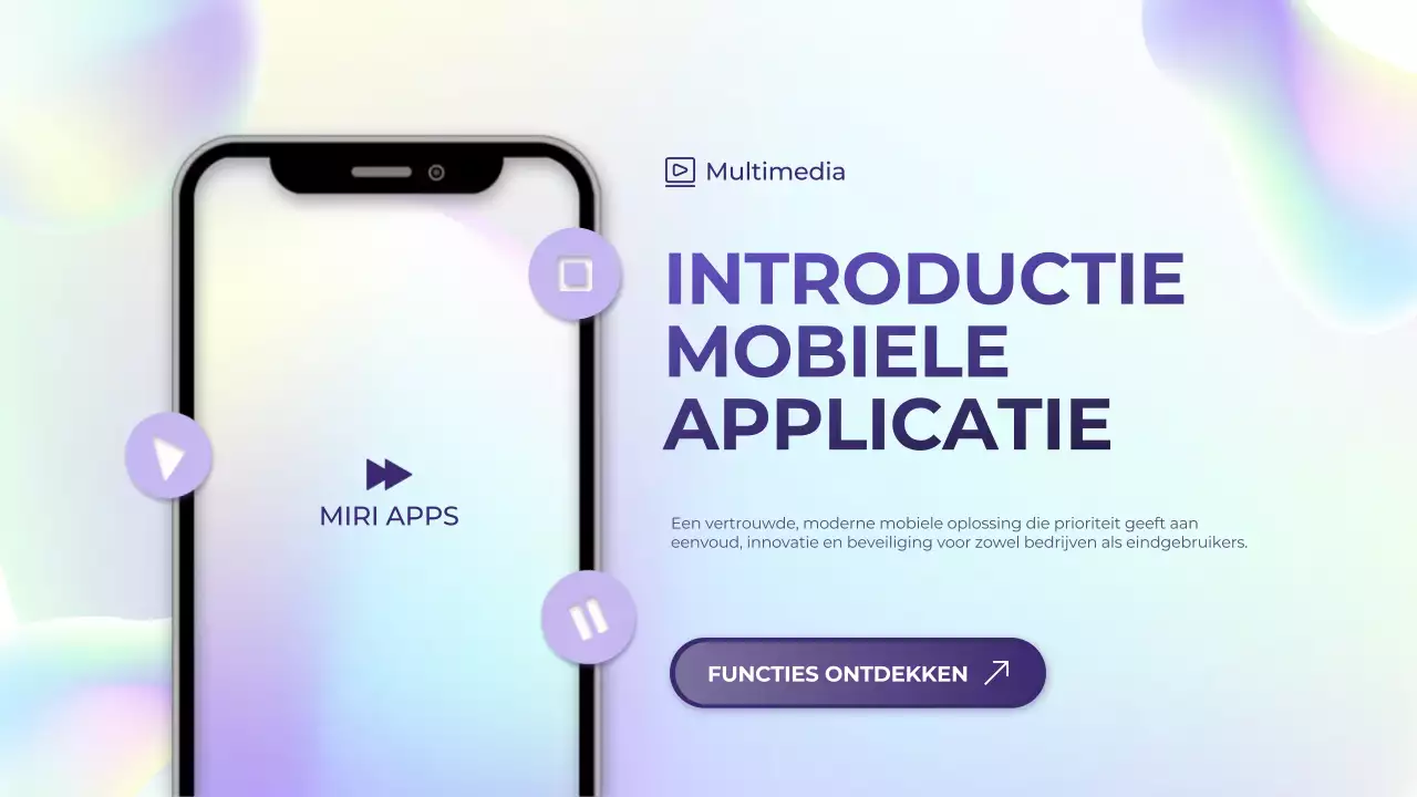 paars kleurverloop holografisch modern mobiel introductiegids presentatie