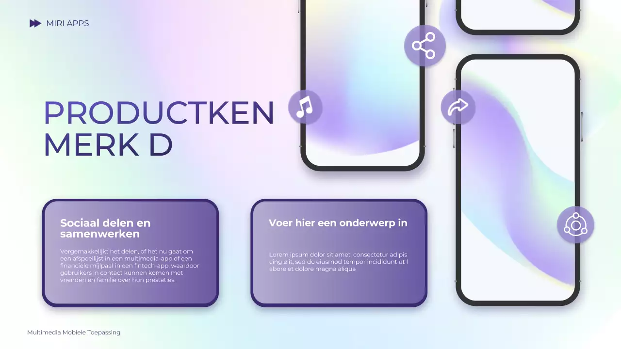 paars kleurverloop holografisch modern mobiel introductiegids presentatie