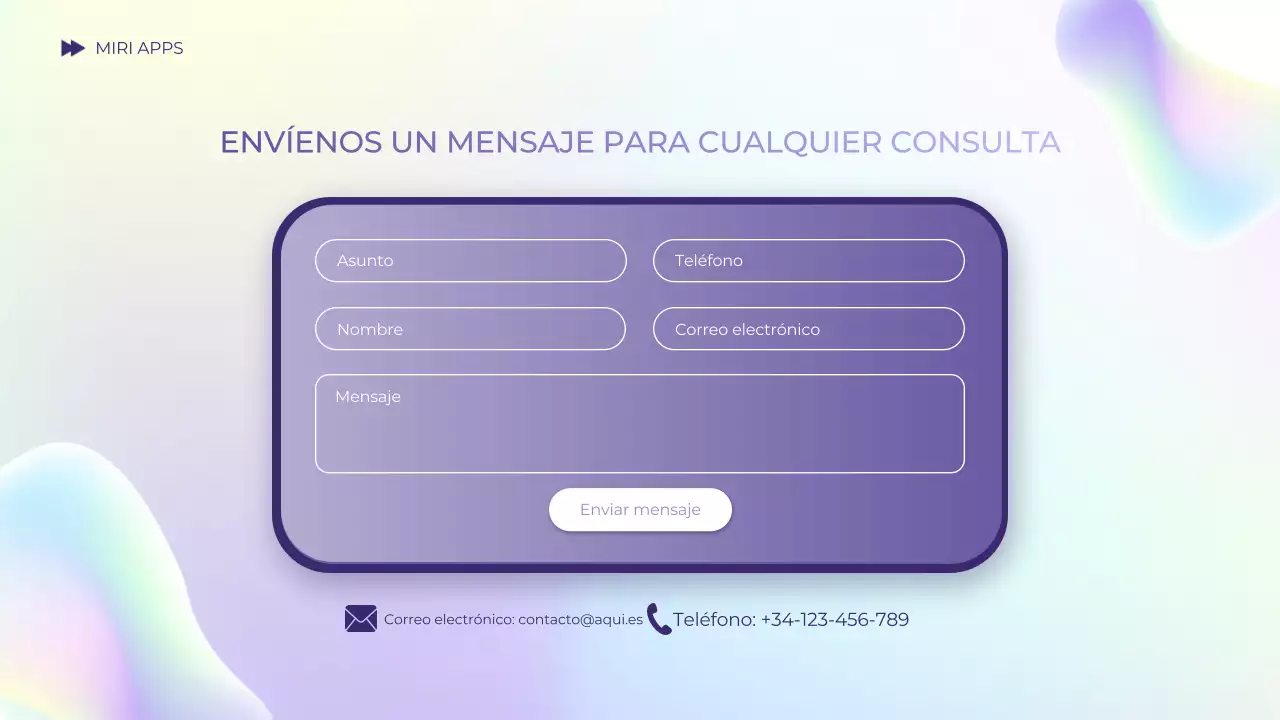 púrpura degradado holográfico moderno móvil introducción guía presentación