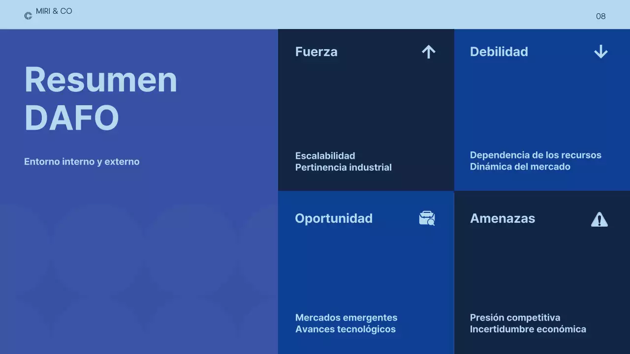 plan de negocio moderno azul oscuro