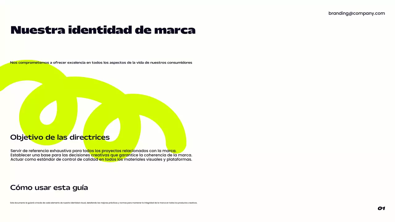 directriz de la marca moderna púrpura