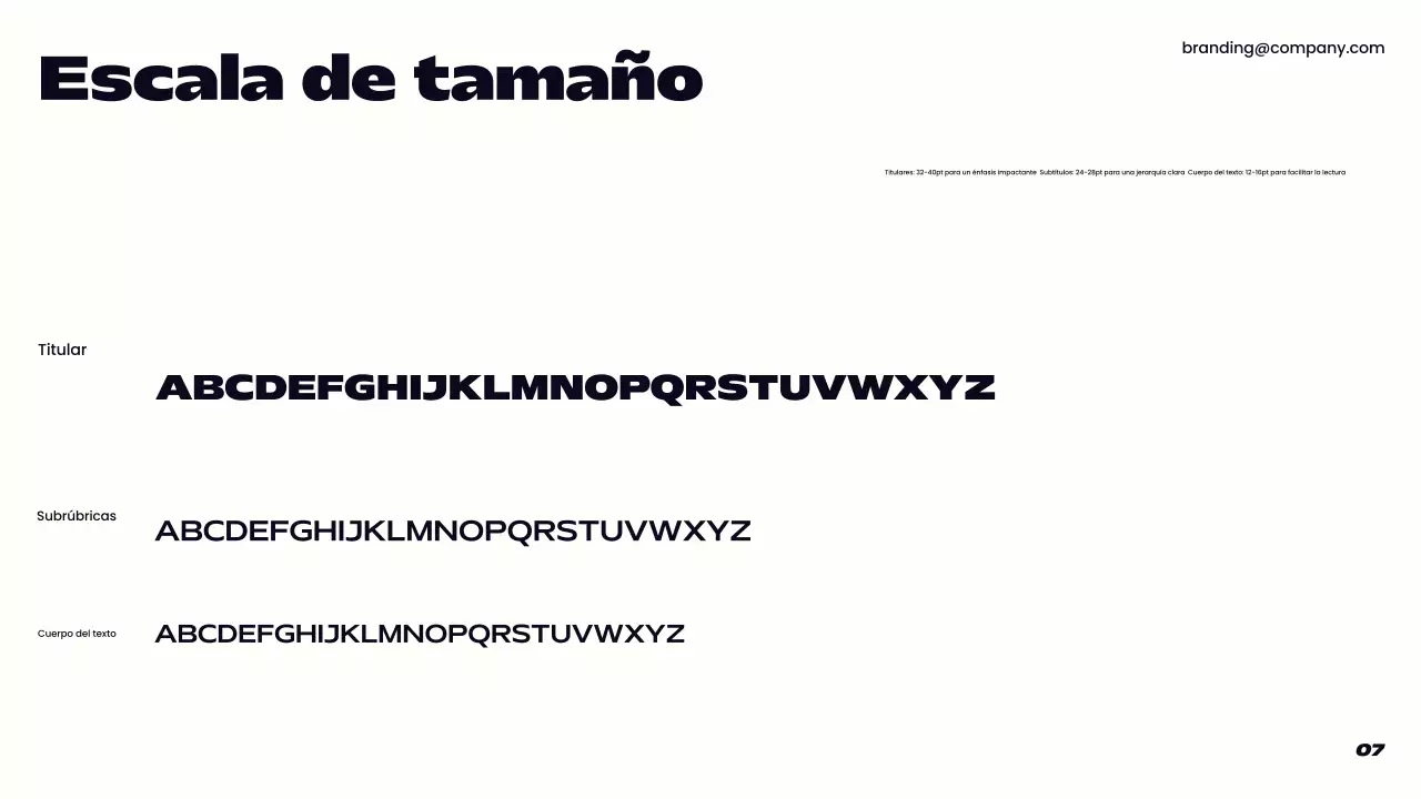 directriz de la marca moderna púrpura