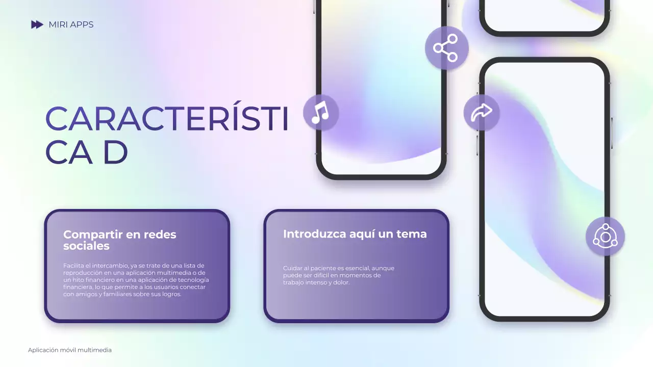 púrpura degradado holográfico moderno móvil introducción guía presentación