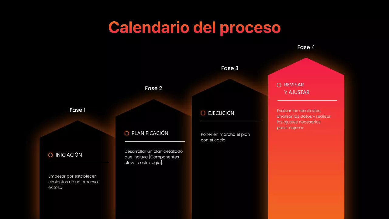 presentación de infografía moderna en naranja
