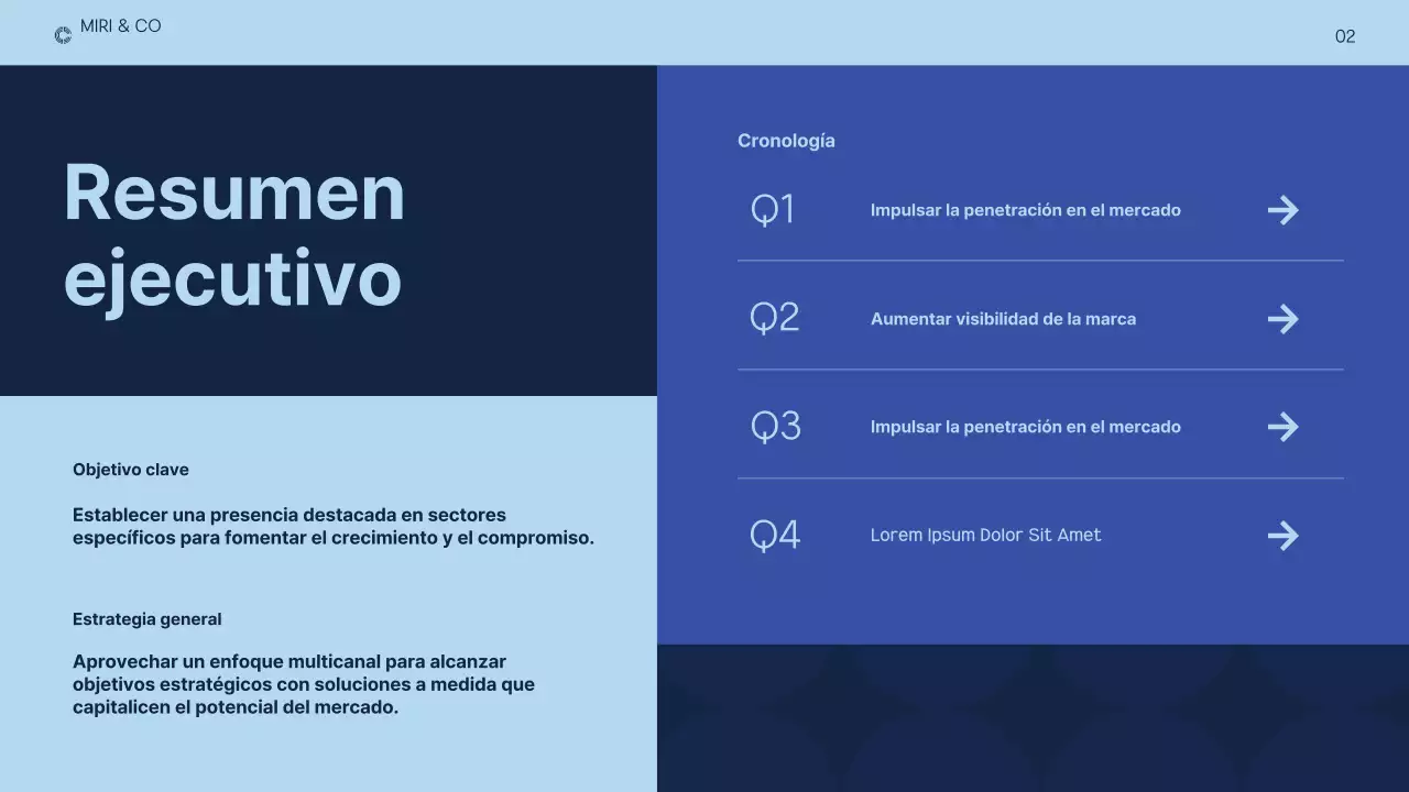 plan de negocio moderno azul oscuro