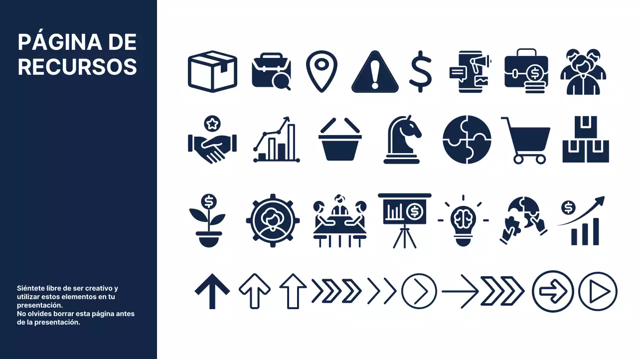 plan de negocio moderno azul oscuro