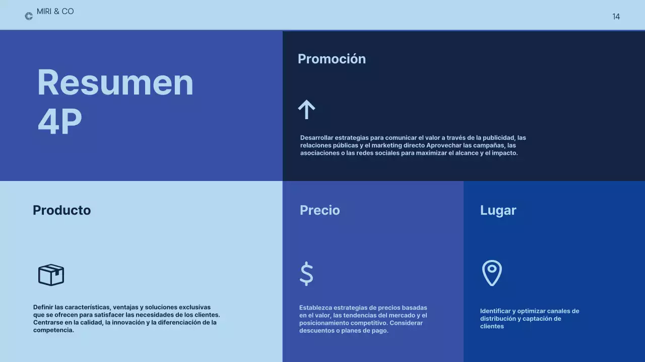 plan de negocio moderno azul oscuro