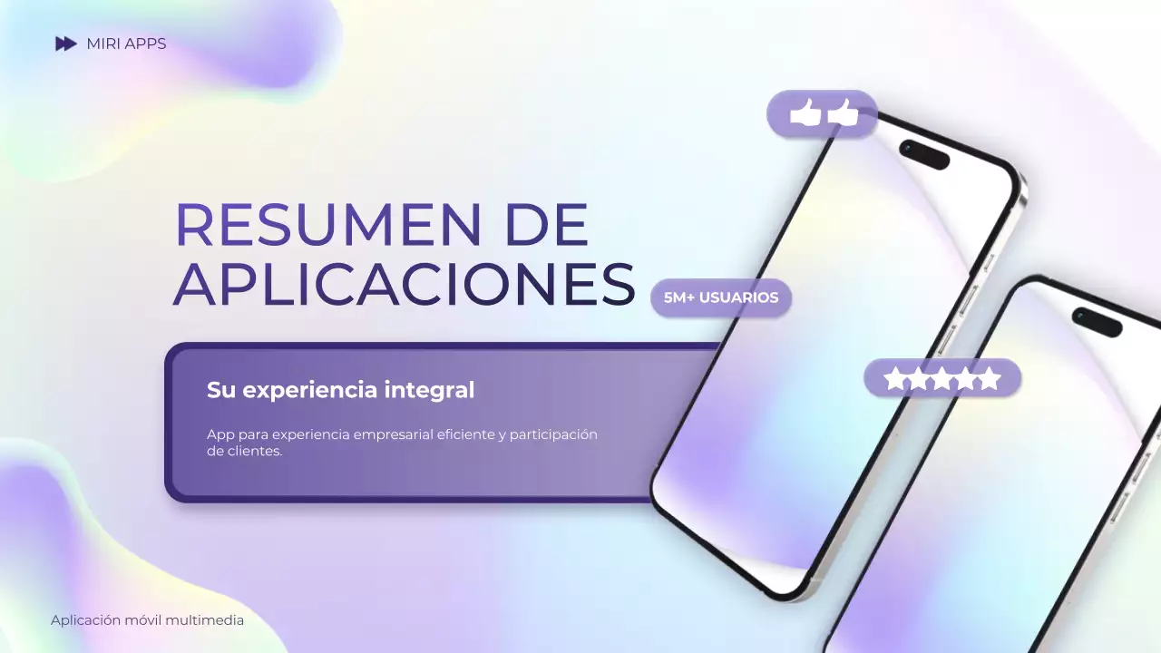 púrpura degradado holográfico moderno móvil introducción guía presentación