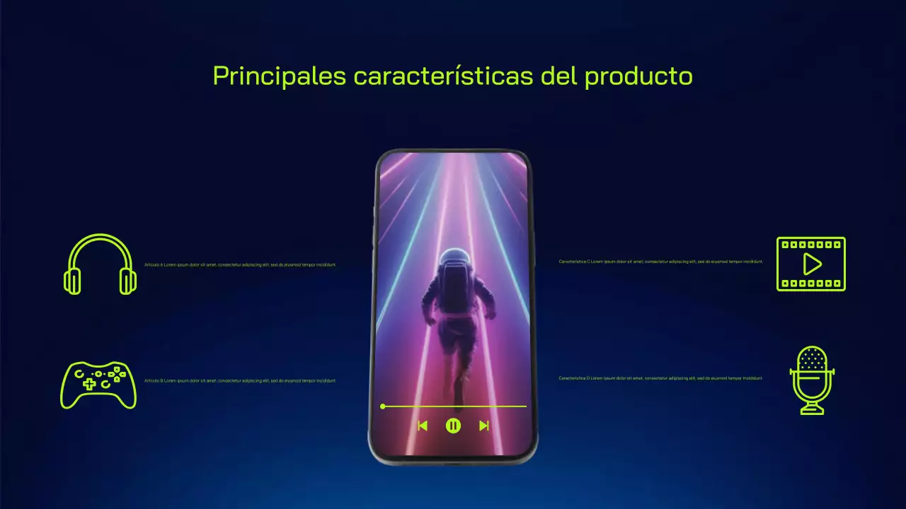 presentación de la aplicación móvil purple modern