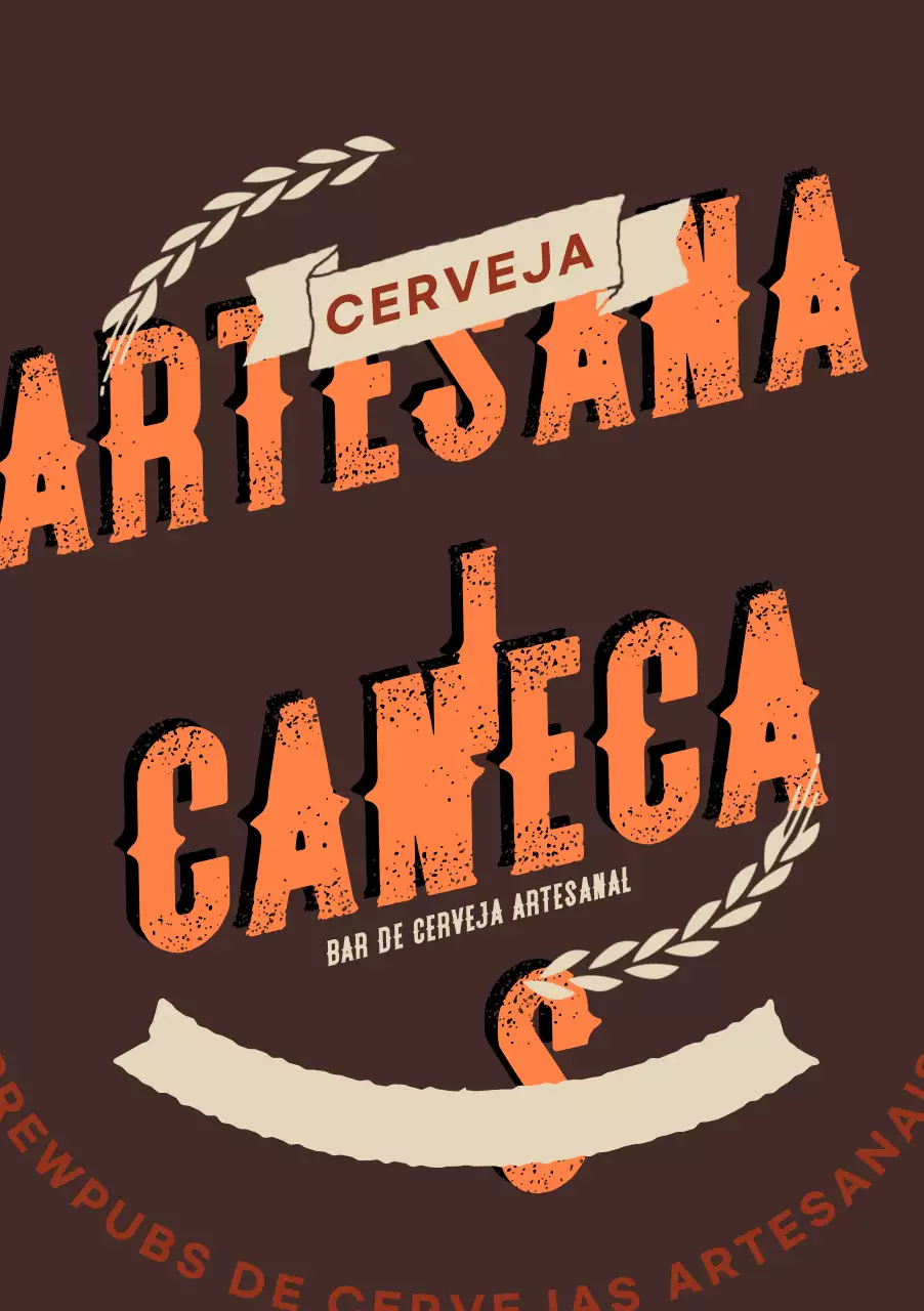Anúncio de cerveja artesanal vintage castanha
