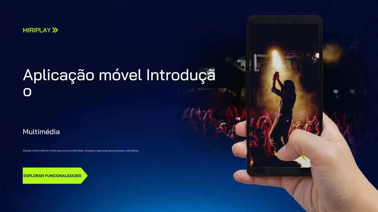 introdução à aplicação móvel moderna púrpura