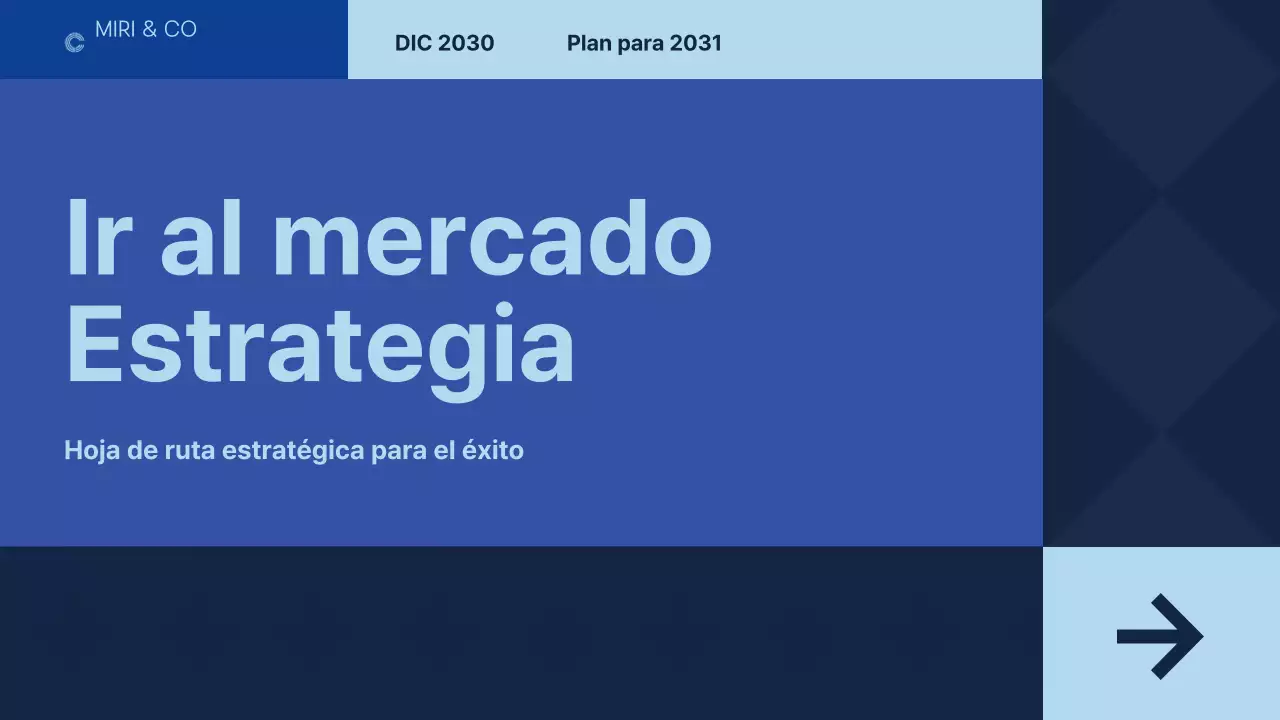 plan de negocio moderno azul oscuro