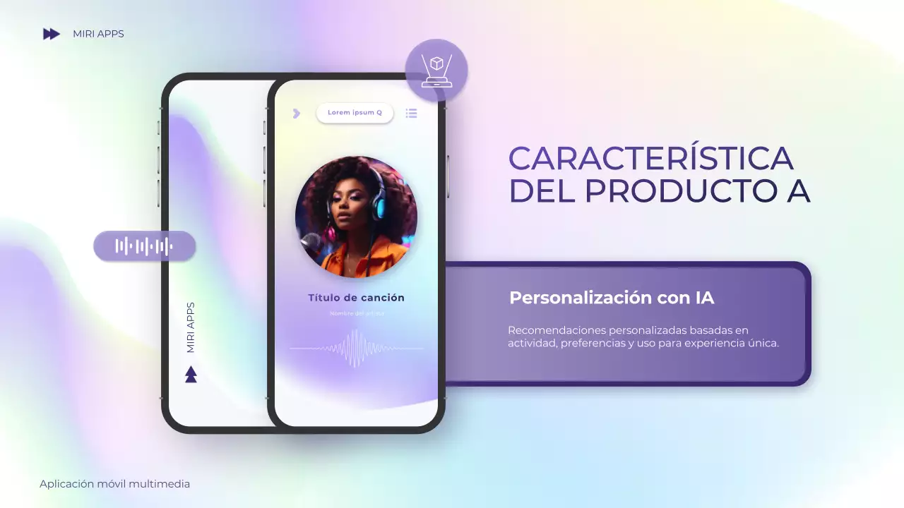 púrpura degradado holográfico moderno móvil introducción guía presentación
