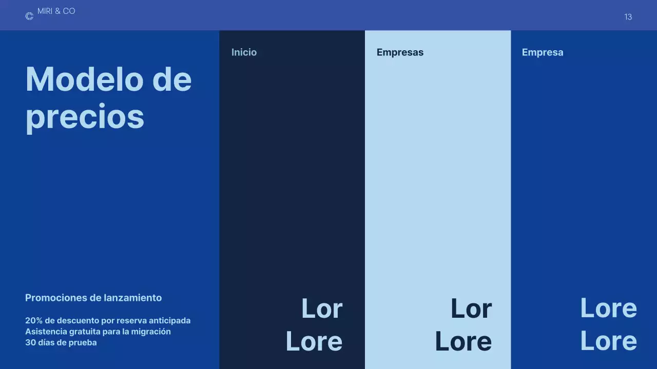 plan de negocio moderno azul oscuro