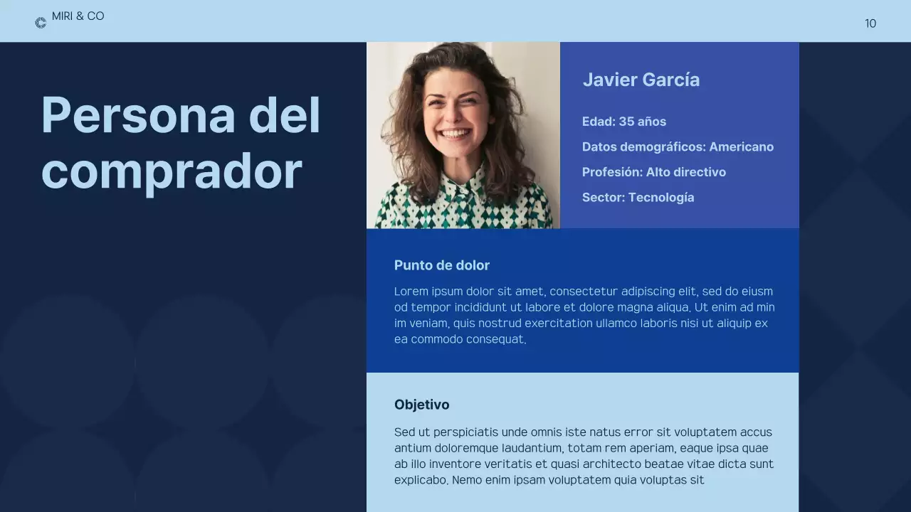 plan de negocio moderno azul oscuro