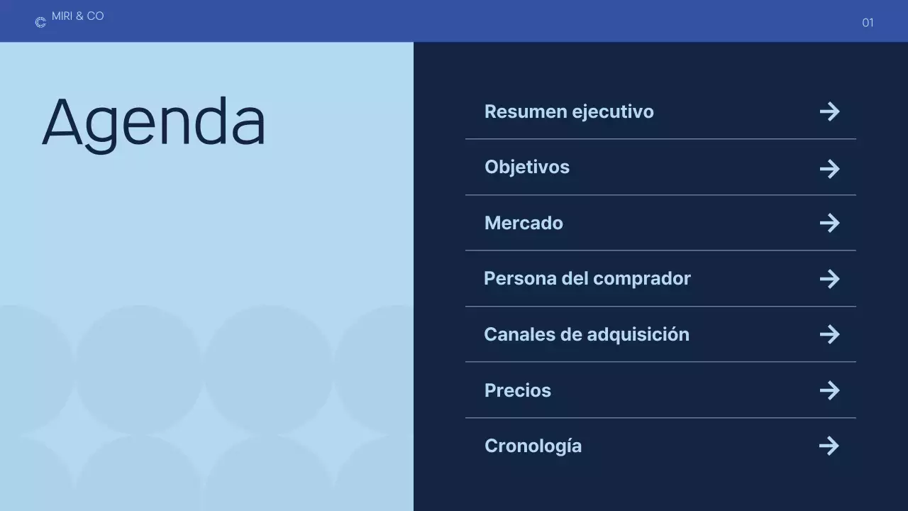 plan de negocio moderno azul oscuro