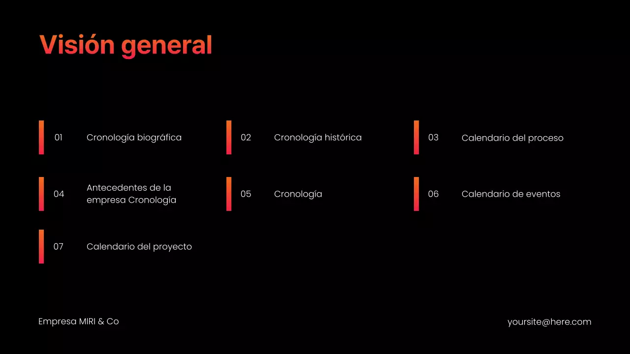 presentación de infografía moderna en naranja