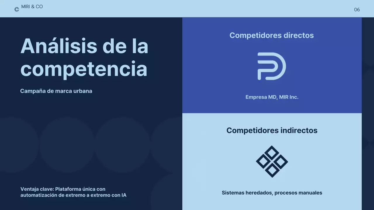 plan de negocio moderno azul oscuro