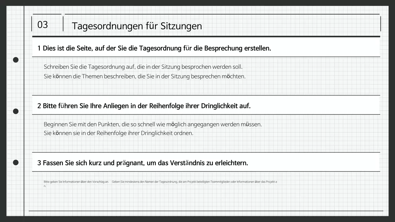 Planung abstrakter sauberer Arbeitsplatz Sitzungsprotokolle