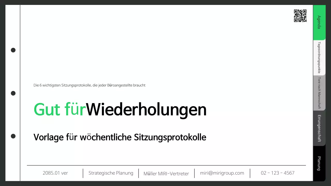 Planung abstrakter sauberer Arbeitsplatz Sitzungsprotokolle