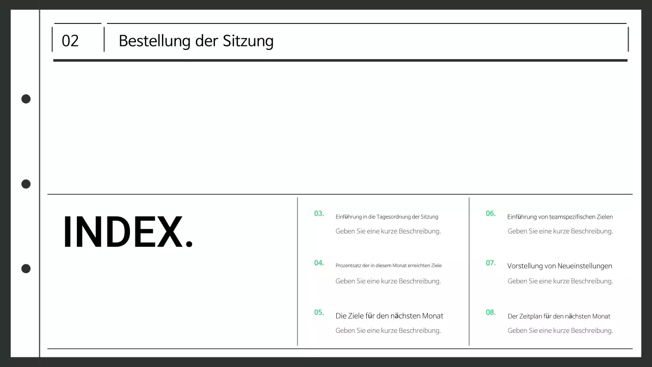 Planung abstrakter sauberer Arbeitsplatz Sitzungsprotokolle