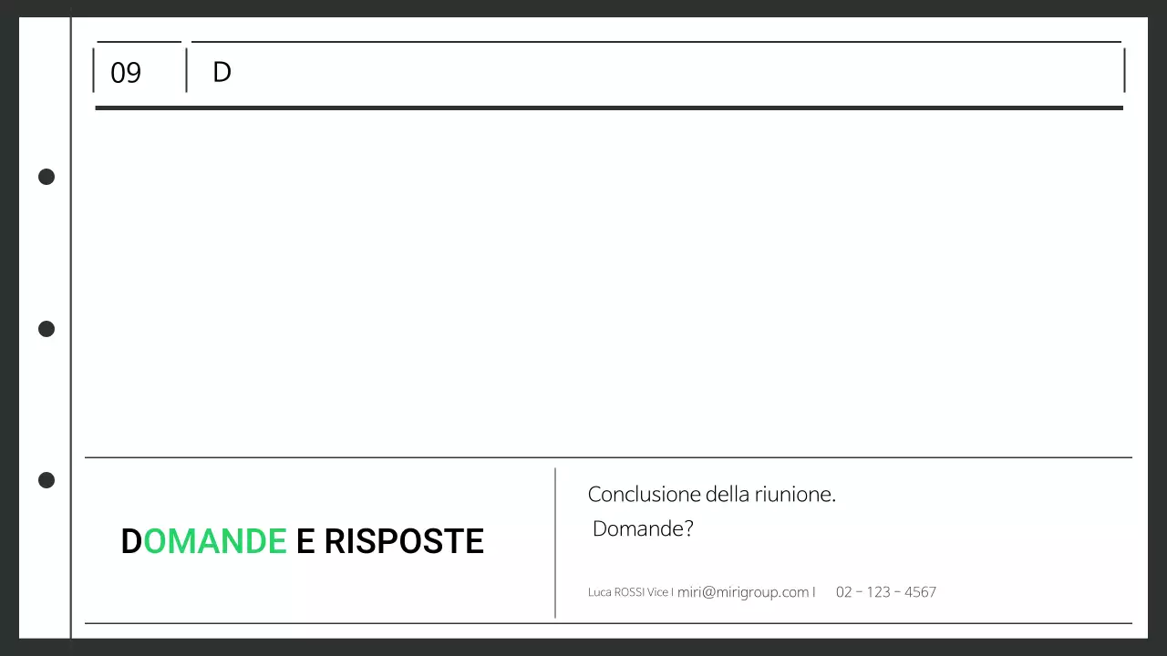 Verbale di riunione del luogo di lavoro pulito