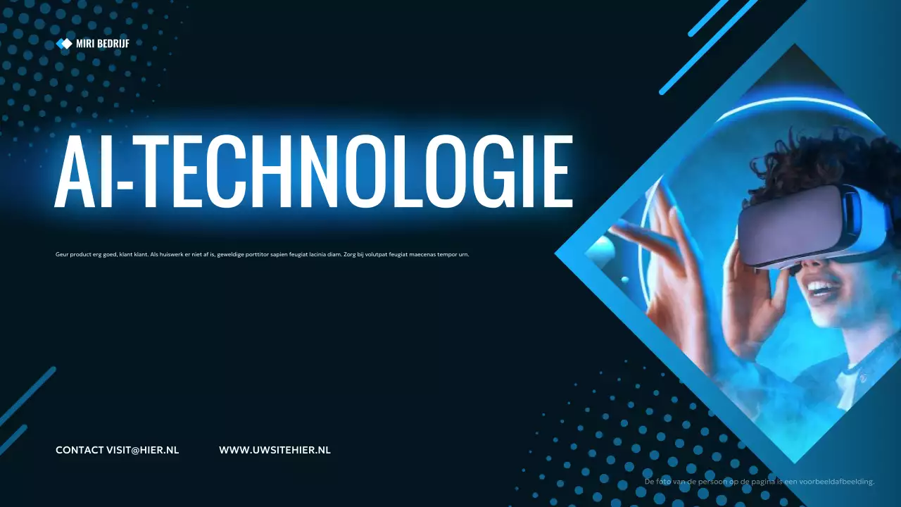 blauwe moderne AI advertentie