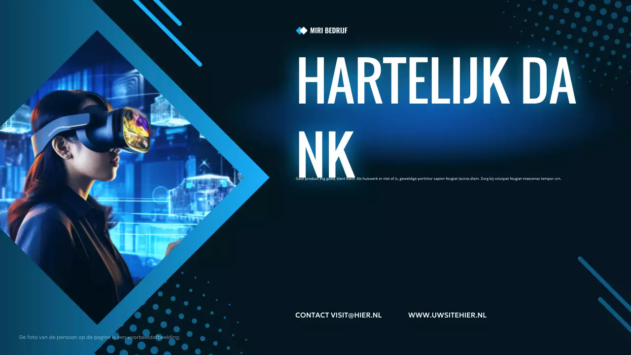 blauwe moderne AI advertentie