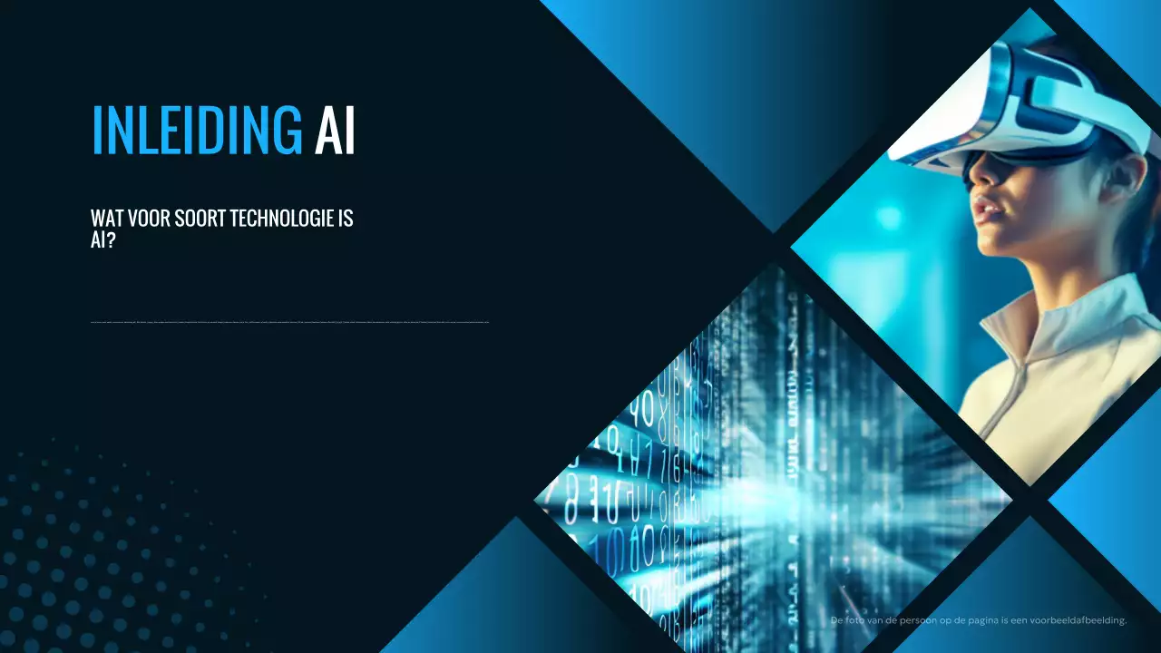 blauwe moderne AI advertentie