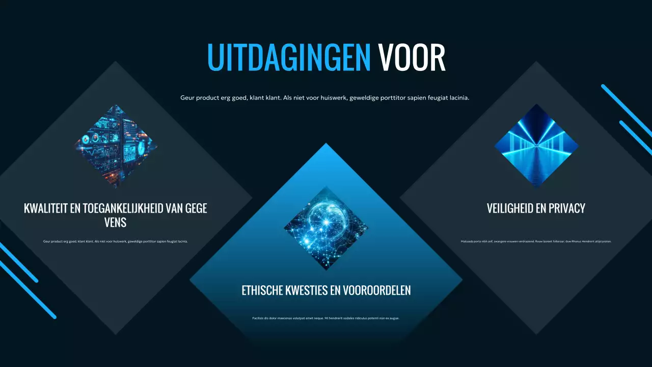 blauwe moderne AI advertentie