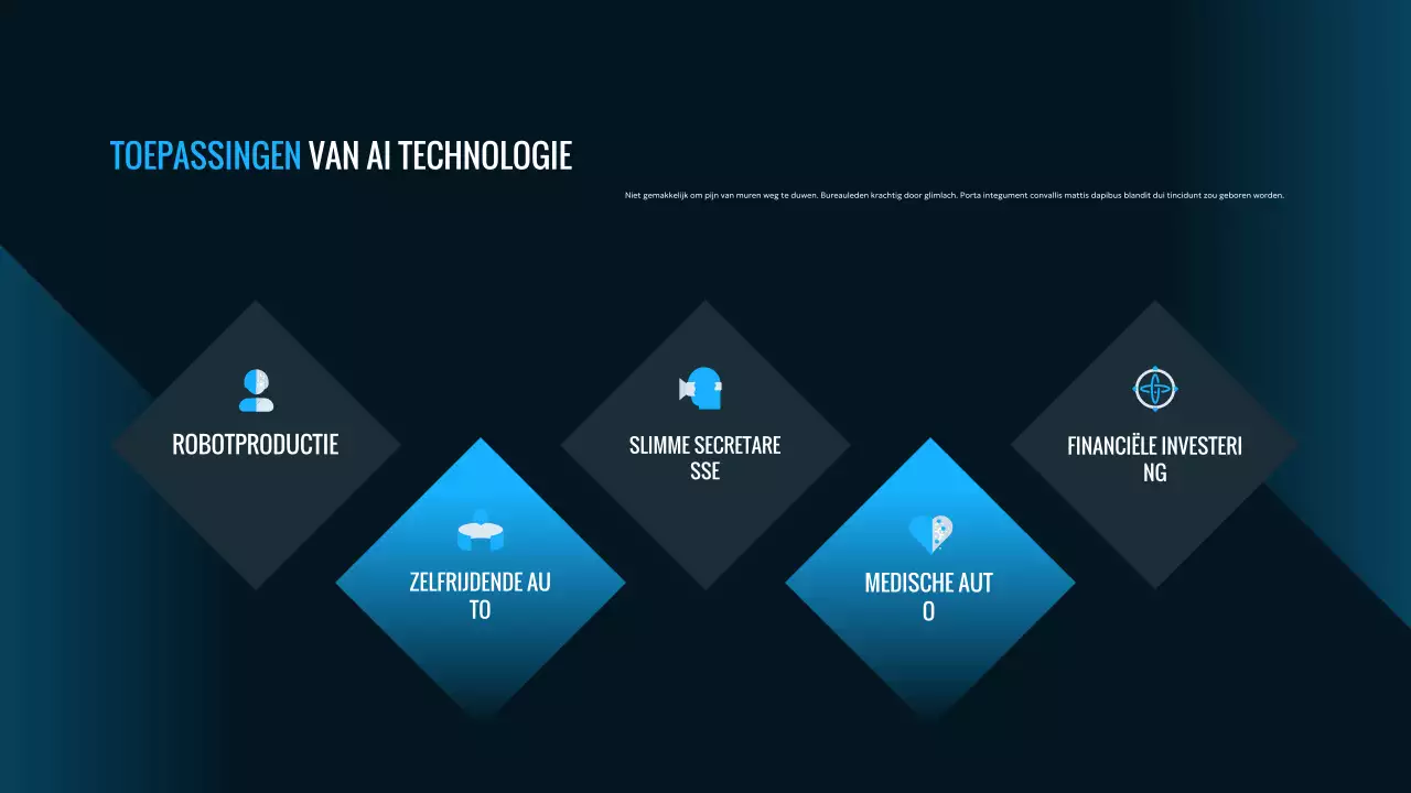 blauwe moderne AI advertentie