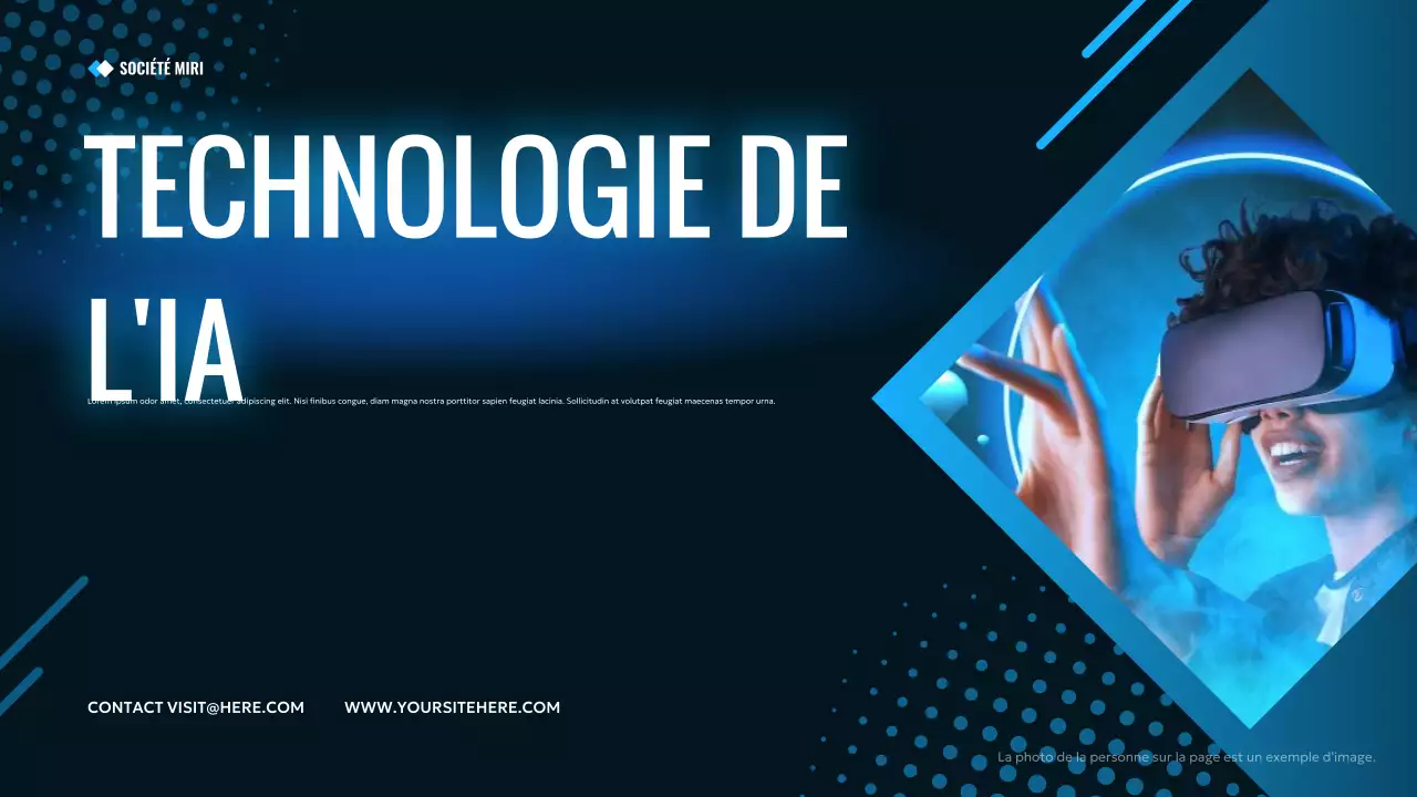 publicité moderne bleue de l'IA