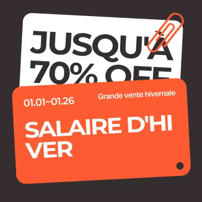 Promouvoir les soldes d'hiver Black Modern