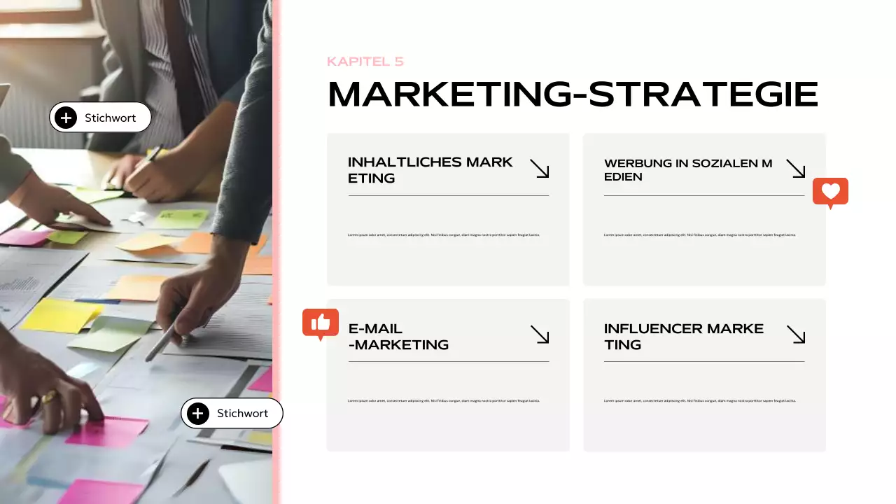 blue modern social media präsentation