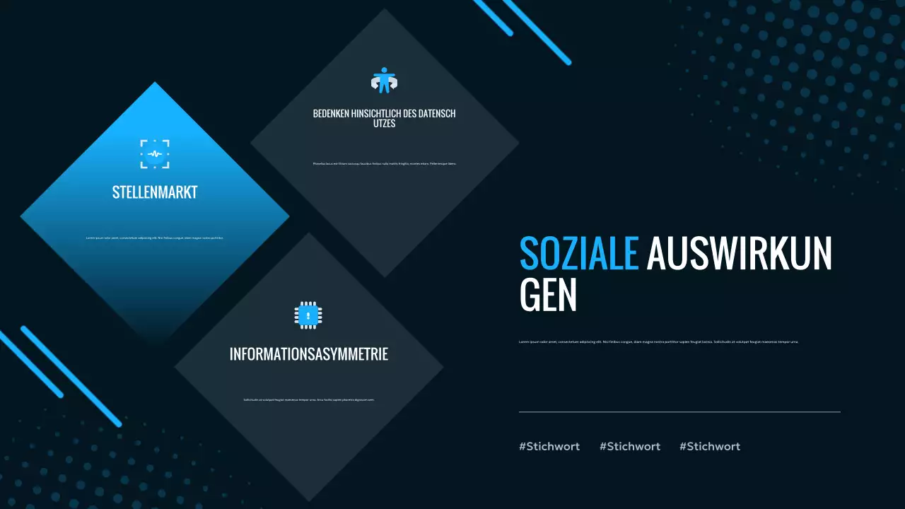 blaue moderne AI-Anzeige