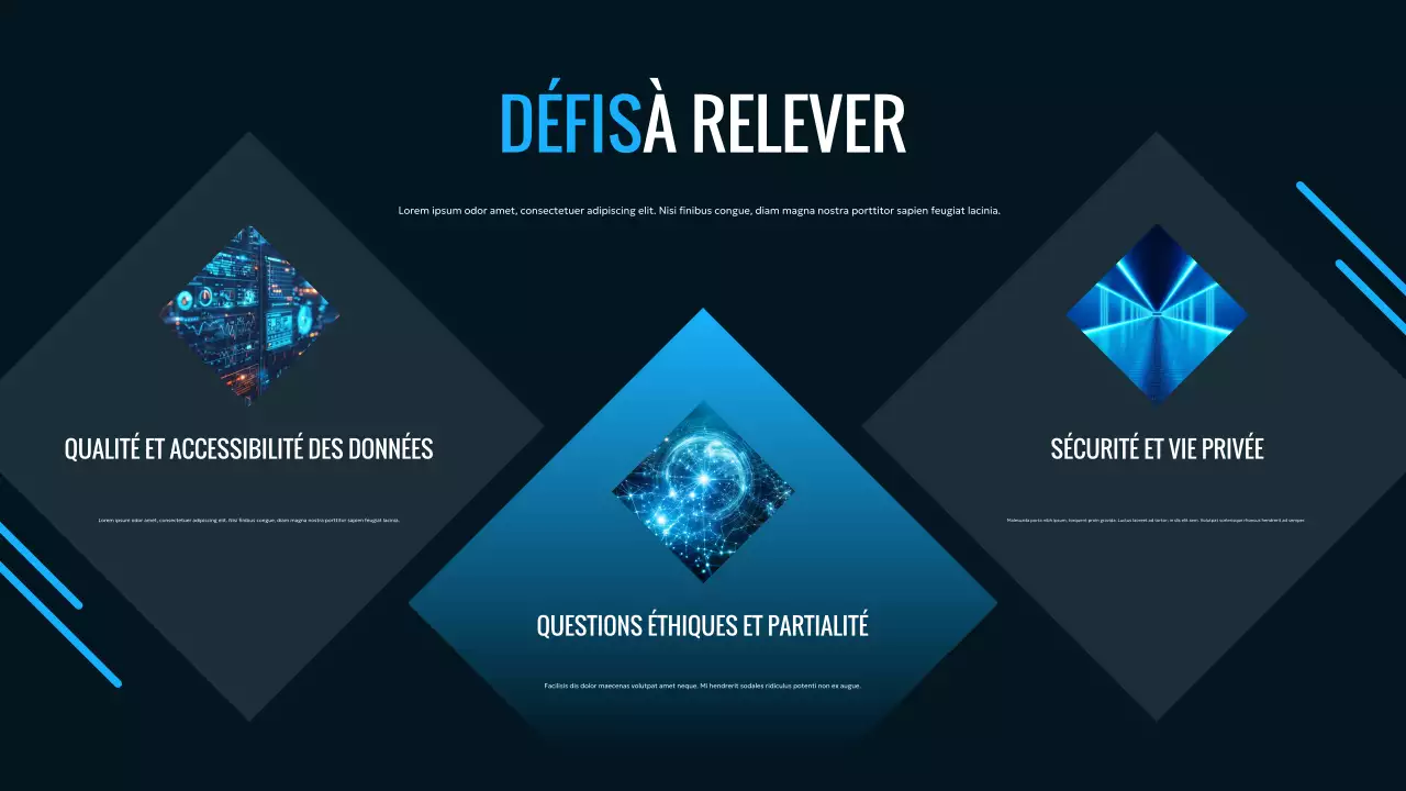 publicité moderne bleue de l'IA