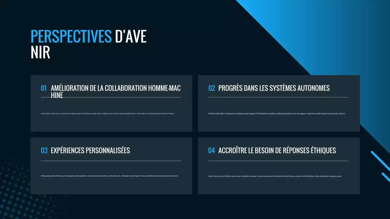 publicité moderne bleue de l'IA