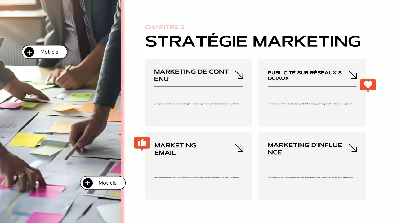 présentation moderne des médias sociaux en bleu