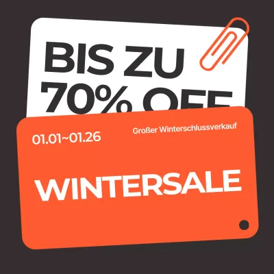 Werbung für den Black Modern Winter Sale