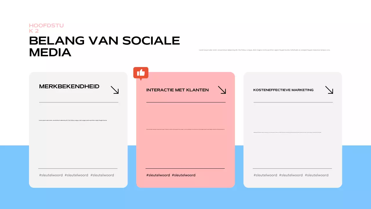 blauwe moderne social media presentatie