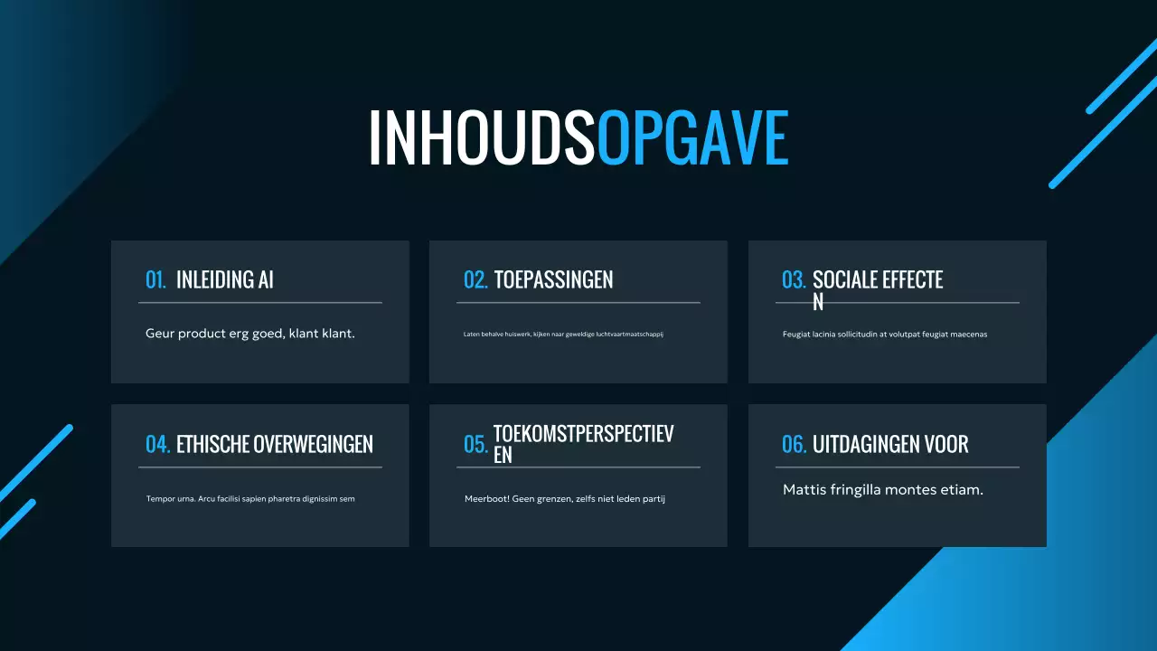 blauwe moderne AI advertentie