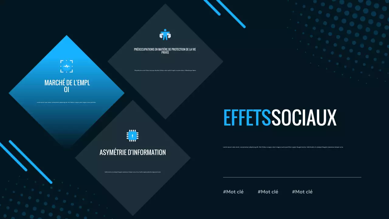 publicité moderne bleue de l'IA