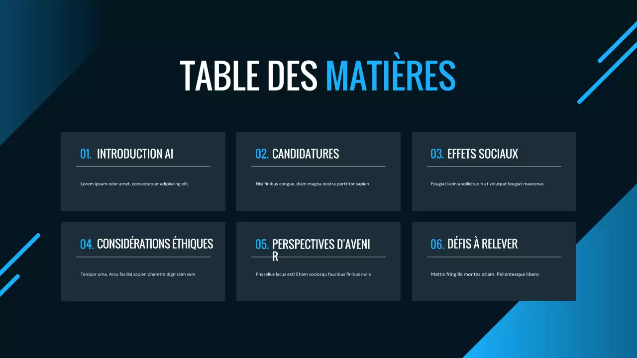 publicité moderne bleue de l'IA