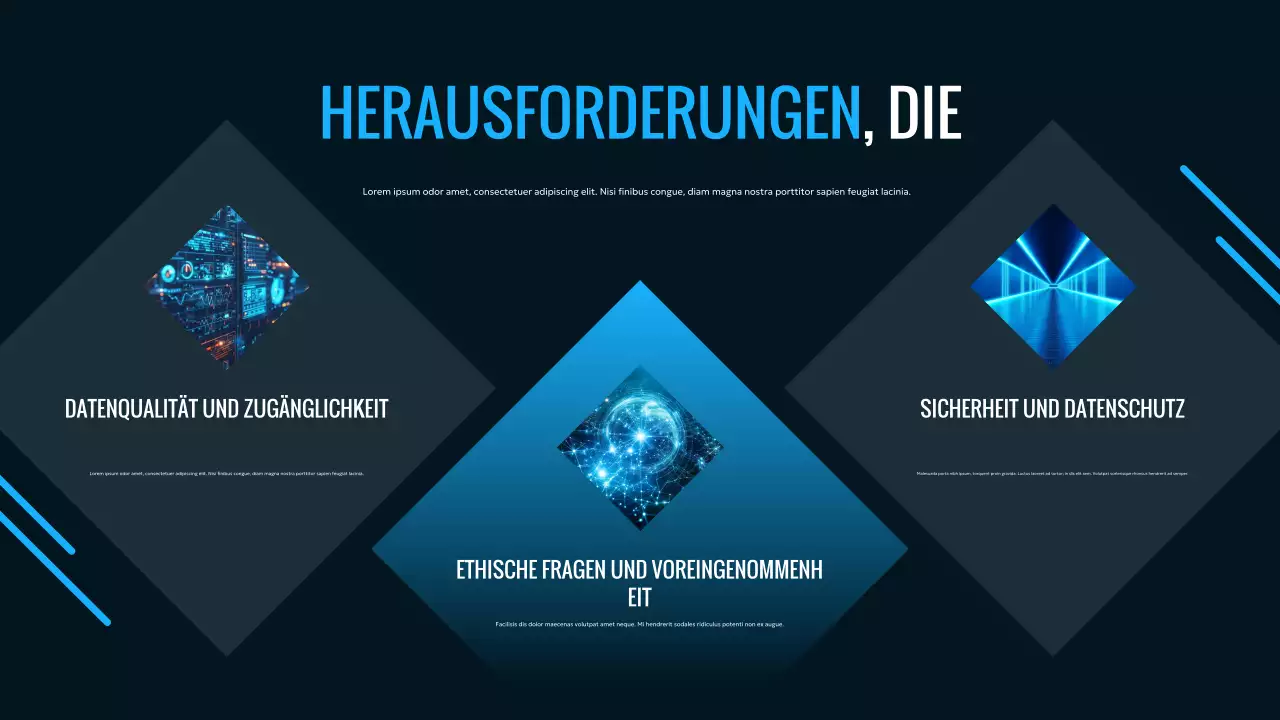 blaue moderne AI-Anzeige