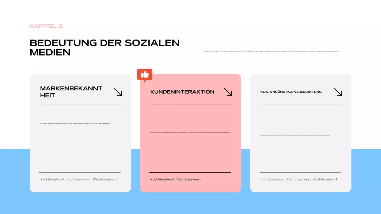 blue modern social media präsentation