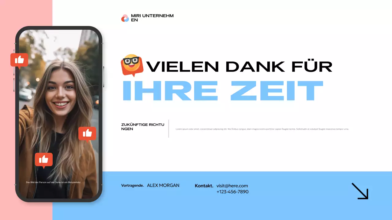 blue modern social media präsentation