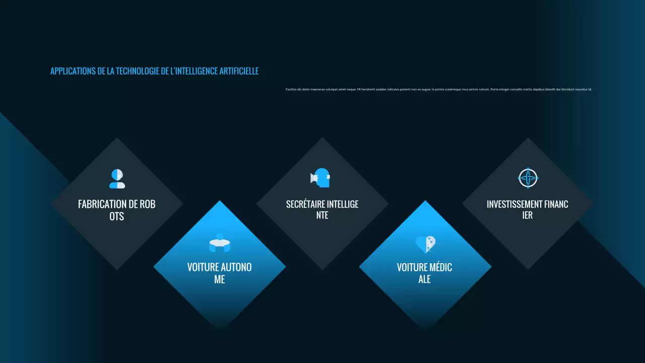 publicité moderne bleue de l'IA