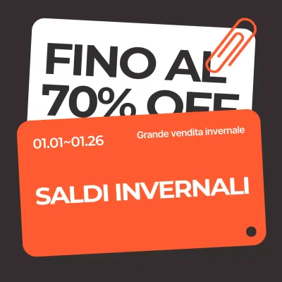 Promuovere i saldi invernali Black Modern