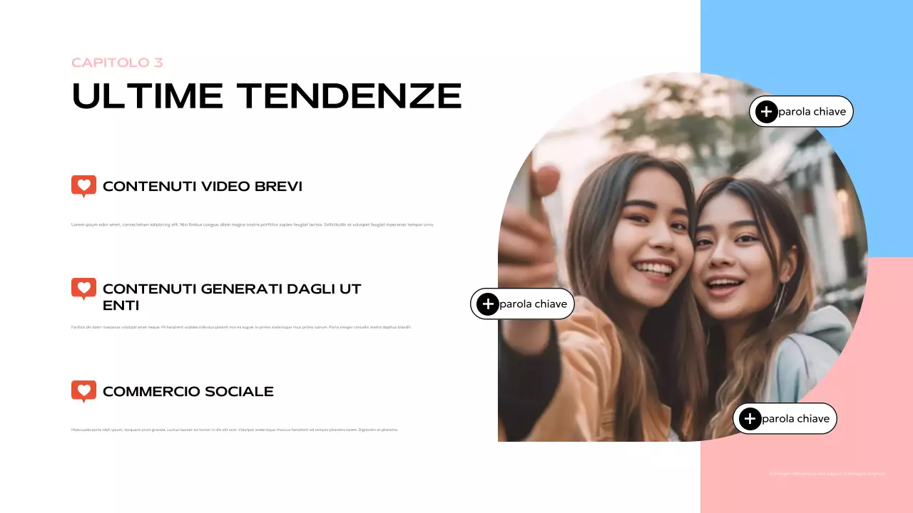 presentazione blu moderna dei social media