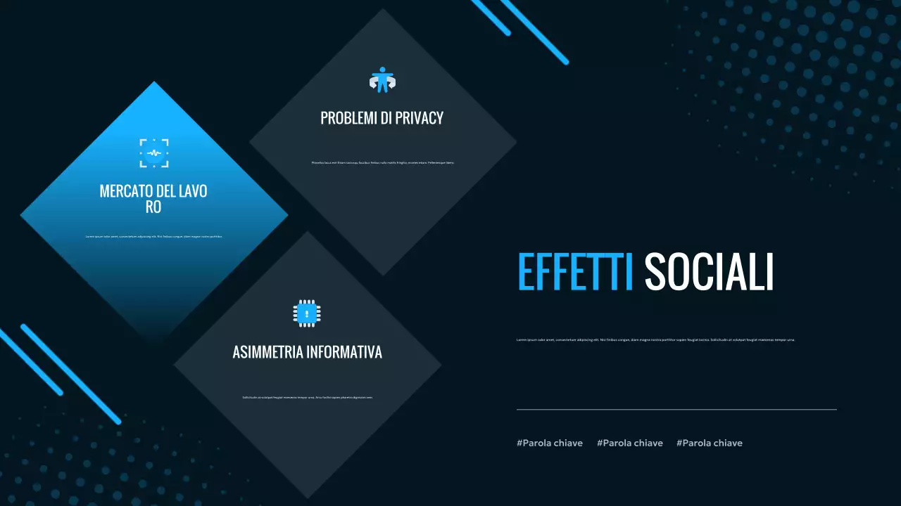 pubblicità AI blu moderna